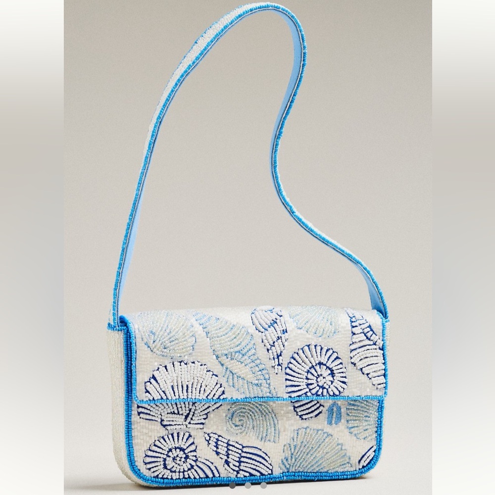 Anthropologie Beaded Shell Bag NWT